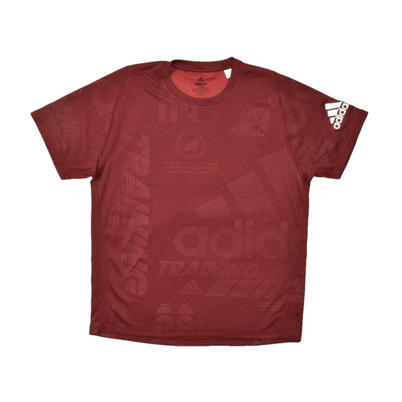 Adidas Freelift Climalite Training Tee Men's Regular Size M Maroon Red Polyester - Picture 1 of 8